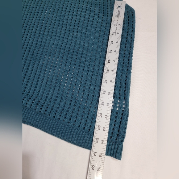 Halogen Knit Tank Top Sleeveless Open Weave 100% Cotton Blend Size XXL - Picture 5 of 9